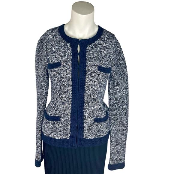 Boden Women's Cardigan Sweater Size US 4 Navy Blue Knit Cotton Knit - Picture 1 of 6